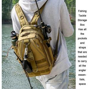 China Fishing Tackle Box Storage Sling Bag Outdoor Shoulder Backpack Cross Body Sling Gear for Pond Hopper Hiking Hunting supplier