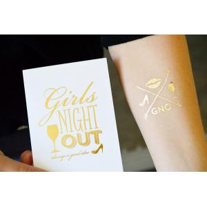 Gold foil temporary tattoo