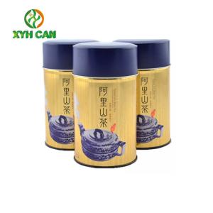 China Tea Tin Can Recyclable Empty Round Glossy Matte Printing Tin Box Packing for Tea supplier