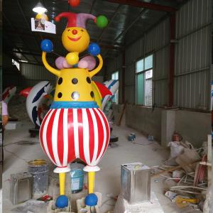 China giant size  theme park famous cartoon character statue clown of fiberglass as decoration in park supplier