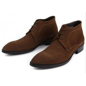 ODM Mens Chelsea Suede Boots , Black / Brown Mens Lace Up Casual Shoes