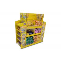 China Yellow Cardboard Corrugated Pallet Displays 3 Sides With Tiers Environmental Friendly on sale