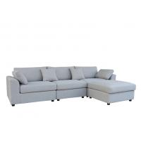 China Foam Padded Fabric Couch With Chaise Sectional Upholstered Sofa Four Pieces on sale