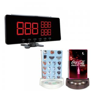 CE certification china wireless waiter calling system water/service/bill/cancel button and 3 groups of XXX digits display