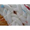 Rolled Braided Nylon Rope MTR White 8 Strand Mooring Rope High Strength For Ship