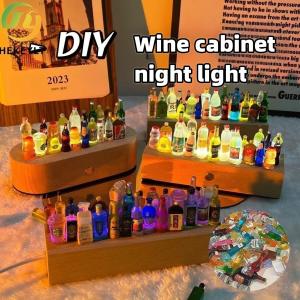 Diy Mini Wine Bottle Night Light Ice Illuminated Decoration Light Miniature Wine Bottle Night Light