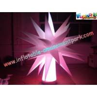 China Colored Inflatable Lighting Decoration Cone , 5m LED Color Changing Lights Pillar on sale