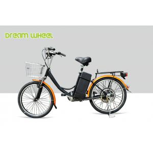 CE 24 Inch Pedal Assist Electric Bike , Womens Pedal Assist Bike 36V Brushless Motor V Brake