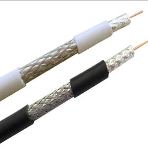 China Bare Copper Male RG6 RG11 RF CATV F6 Coaxial TV Cable supplier