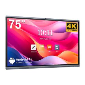 4K HDスクールインタラクティブホワイトボード アンドロイド 13 8 128G ウィン10 デュアルシステム タッチディスプレイ 側面比 16 9