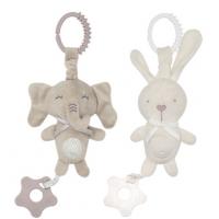 China Baby Cartoon Animal Music Gum Pendant Newborn Rabbit Plush Toy on sale