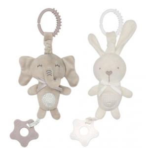 Baby Cartoon Animal Music Gum Pendant Newborn Rabbit Plush Toy