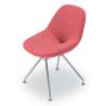 Custom Casual Fabric Leisure Custom Made Dining Chairs with Chromed Legs