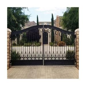 China Customized Wrought Iron Main Gate , New Design Entrance Wrought Iron Door supplier