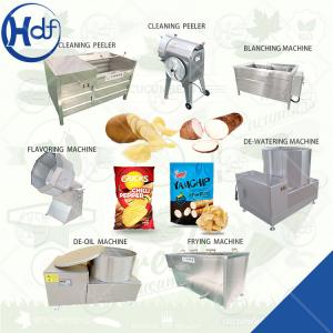 Crispy industrial potato chips making machine full automatic production line fry frozen french fries machine price