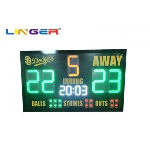 Waterproof Cabinet Led Baseball Scoreboard With Club Logo