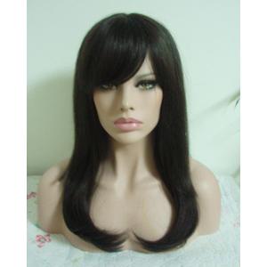 Stock Synthetic Lace Front Wigs Heat Resistant Fiber Mono Wigs