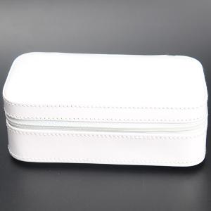 Durable Watch Case Holder Box , White PU Leather Velvet Women'S Watch Storage Box