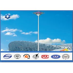 China Polygonal / Conical shape high mast lighting poles , Stadium Light Pole 24 mm Bolt diameter supplier