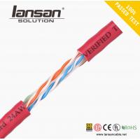 China 4Pairs Cat6 UTP Lan Cable 0.565mm BC CCA Solid Copper Ethernet Cable on sale