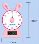 kids abs material pink and blue color abitu rabbit shape countdown timer for educational