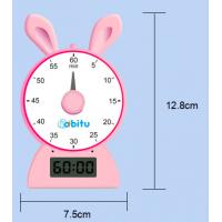 kids abs material pink and blue color abitu rabbit shape countdown timer for educational