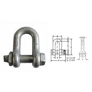 China Safety Chain Bolt Type Anchor Shackle 5/8 Small D Ring supplier