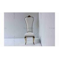 China White PU wholesale bride and groom wedding stainless steel gold high chair on sale