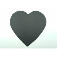 China Natural Stone Placemats , Black Slate Plates Heart Shape With Pads on sale