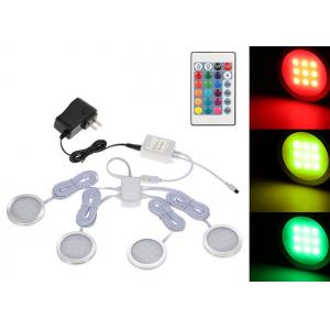 Dimmable Remote Control Illuminator Led Lights Slim Round Shape RGB Under Cabinet Light Kit