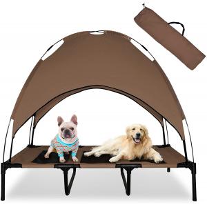 Outdoor Camping with A Mobile Canopy Cover and Carrying Bag Dog Cot Pet Bed