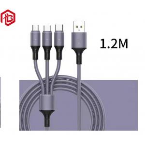 China Nylon Braided 3ft 6ft 10ft 3 In 1 Usb 3.0 Charger Cable Micro Usb Type C Fast Charging Data Cable supplier