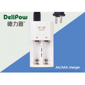 China AA / AAA 2 Slots Rechargeable Batteries And Charger 3 Years Cycle Life supplier