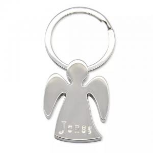 Silver Personalised Engravable Keyrings Hard Enamel Silkscreen Printing