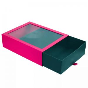 China Pantone PU Leather Box Sliding Kraft Drawer Gift Box Folding TUV supplier