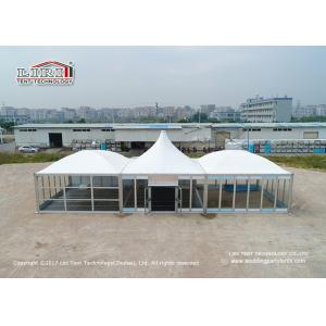 China Special Outside Party Tent , Aluminum Tent  With Modular Pyramid Roof Top For Exhibition supplier