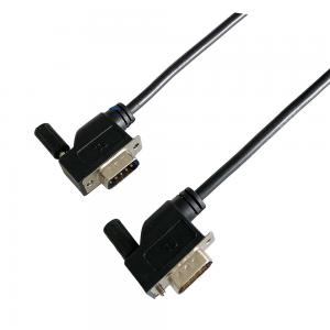China DB9 Pin Extension Male To Female Serial Cable Multi Angle Left And Right supplier