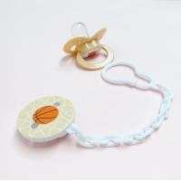 China Liquid Silicone ABS Basketball Baby Soother Chain on sale