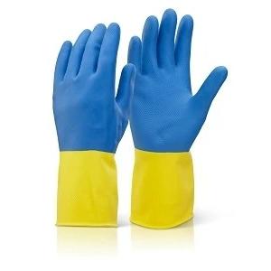 Biolor Latex Household Gloves Flock Lined Kitchen Dishwashing Rubber Gloves
