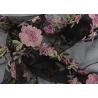 China Embroidered Tulle Multi Colored Lace Fabric Pink Peach Blossom Floral Flower Style wholesale