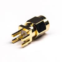 China Full Brass RF Coaxial Connector SMA Male Connector For Pcb Vertical 180° on sale
