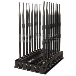 China Protetor ajustável do telefone celular do wimax da G/M 3G 4G LTE 5g da antena do poder sem fio completo do jammer do sinal da faixa 16 supplier