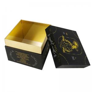 Caja de lujo rígida negra de la vela que empaqueta las cajas de encargo de Kraft Tealight