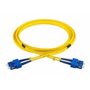China Duplex Fiber Optic Patch Cord SC To SC Stand Zip Cord 0.3dB Insertion Loss supplier