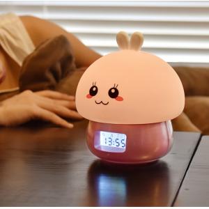 DC5V Silicone Night Light Alarm Clock 1000mA Battery For Kids