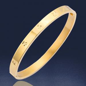 Three Color 316L Stainless Steel Cuff Bangle For Woman OEM / ODM Was Available
