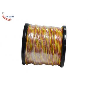 China ANSI Standard Type K Thermocouple Cable , Two Twisted Red Yellow Stranded Cable supplier