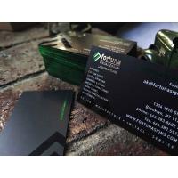 China Green Foil Edge Printing Business Cards 700 Gsm Art Paper With Matte Lamination on sale