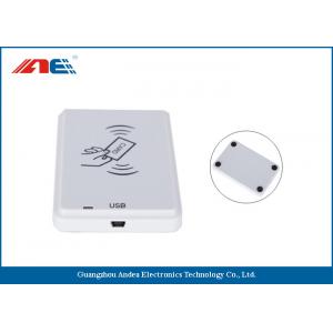 White NFC Card Contactless Reader , Anti - Collision ICODE SLIX NFC Reader And Writer
