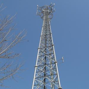 Factory Price 60m Self Supporting Telecom Steel Tower Customized 3-Leg Tubular